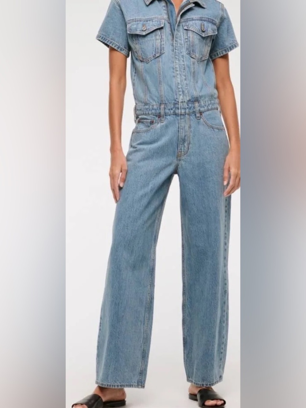 A&F Women's Denim Jumpsuit